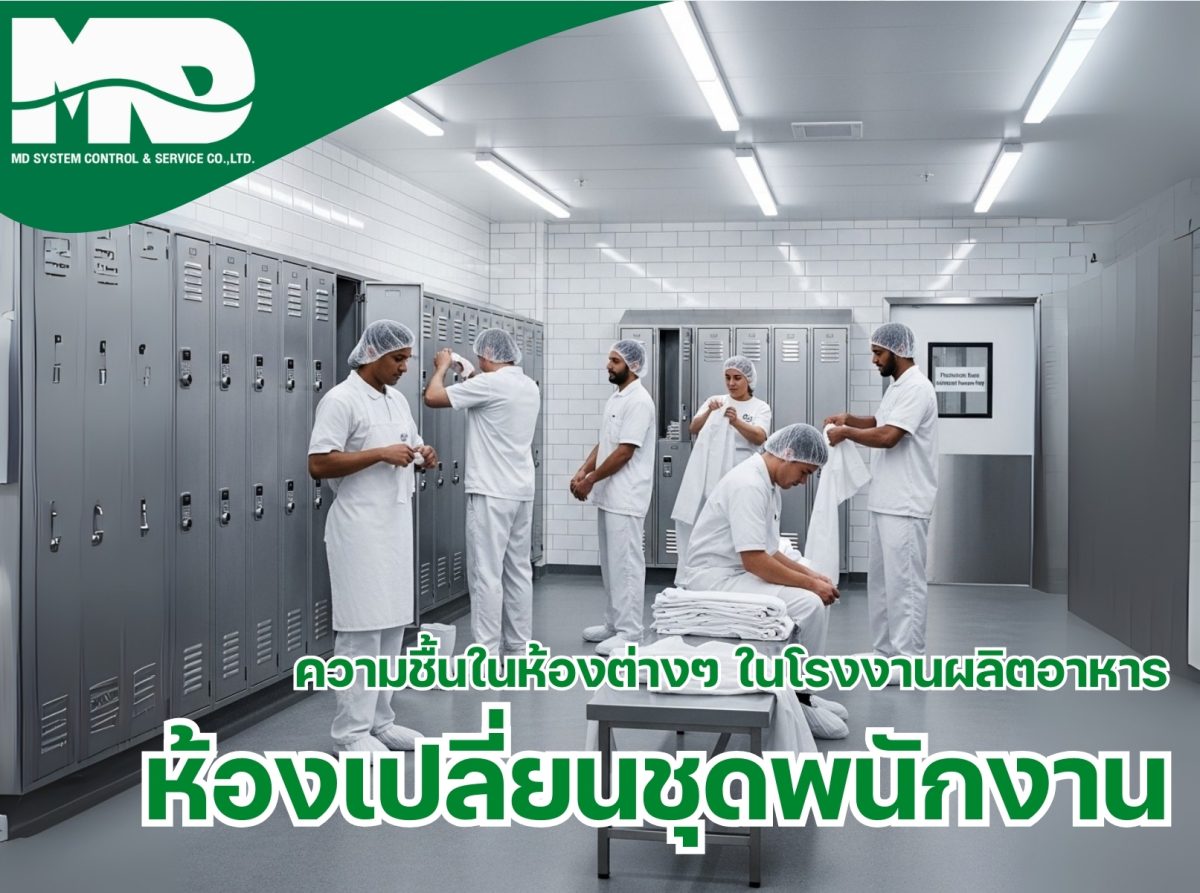 ห้องเปลี่ยนชุดของพนักงานในโรงงานผลิตอาหาร: ปัญหา ความชื้น อุณหภูมิ และแนวทางการควบคุม